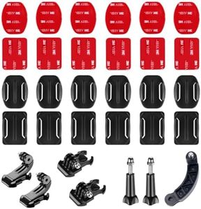 YEHOLDING Attacchi Adesivi Curvi Piatti Attacchi Attacco Casco con 3M Adesivo bifacciale, Base braccio di estensione del casco, compatibile con GoPro, Insta360, DJI e Altre Fotocamere per Lo Sport