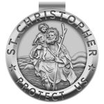 Anwlki Saint Christopher Medal for Car St Christopher Visor Clip Accessories Bless Driving Safety Religious Gift for Parent, Family, Friend, Driver (1)