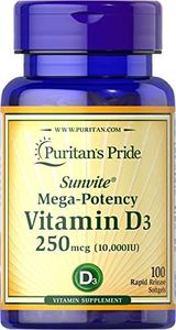 Puritans Pride Vitamin D3 10,000 IU, 100 Count