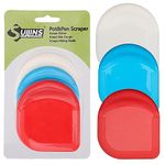 SULLINS Pan Scraper, Pack Of 3 Dish Scraper, Multicolor Set, Ideal Plastic Scraper Tool Kitchen, Silicone Grip For Dishwashing, Our Pot Scraper Is A Multipurpose Kitchen Tool For Your Scraping Needs