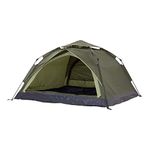 Lumaland Where Tomorrow 3 Persons Pop Up Camping Tent, Double Entrance– Ultralight, Waterproof, Robust Tent ideal for Hiking, Backpacking, Festivals - 210x190x110 cm - Green