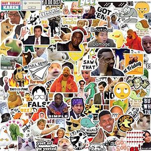 306pcs Funny Meme Vinyl Stickers Pack, Large Bulk Sticker for Laptop, Phone, Water Bottles, Computer. Vine Sticker Decal DIY Décor for Bumper Wall