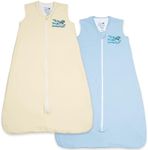 Magic Sleepsuit Baby Merlin's Magic Dream Sleepsack - 100% Cotton Wearable Blanket Sleep Suit - Winter Baby Sleep Sack for 6-12 Months Babies - Promotes Restful Sleep - Pack of 2 (Cream and Blue)