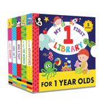 Madame Curie’s My 1 Year Old Library | Baby Toys, Gifts for Ages 12-18-24 Months | Best Toddler Board Books | Newborn Girl & Boy, Infant Toys