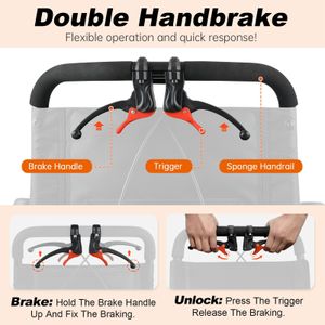 WISGING Ultra-Light Folding Wheelchair – Portable with Hand Brake, Travel Bag, Telescopic Handle