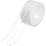 Rusoz Bathroom Sealant Tape Clear, Bath Sealing Strip Waterproof Shower Sealant Strip Strong Adhesive Caulk Strip Anti Mould 38mmx3.2m with Adhesive Aid for Bathrooms, Toilets, Kitchens and Sink