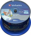 Verbatim 43812 25GB 6x BD-R SL Datalife Inkjet Printable - 50 Pack Spindle