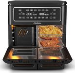 Sunbeam Multi Zone Air Fryer Oven | Convertible Dual 2x 5.5L Cooking Zone to Single 11.4L Cooking Zone, 9 Accessories, Multiple Air Fryer Presets and Cooking Functions, Black AFP6000BK