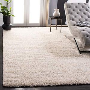 (0.9m x 1.5m, Ivory) - Safavieh Shag Collection SG151-1212 Ivory Shag Area Rug, 0.9m by 1.5m