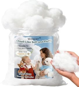 Welacer Pillow Stuffing 2.3KG, Polyfill Stuffing for Stuffed Animals, Crafts, DIY Plush Toys, Back Cushions, Cloud Decoration, All-New Material Premium White Polyester Filling for Sewing, Crochet