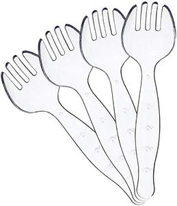 Plasticpro Disposable Plastic Serving Forks Durable Heavy Duty Premium Serving Utensils Clear Pack of 12