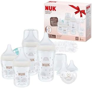 NUK Perfect Match Perfect Start Baby Bottles Set | 0-6+ Months | Adapts to Baby's Palate | Anti Colic | BPA-Free | Silicone Teat