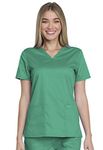 Dickies Industrial Strength V-Neck Scrub Top, M, Surgical Green