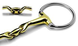 OTTE 14MM Thickness German Silver Eggbutt Snaffle with Angled Degree Lozenge Horse Bit (5.25")