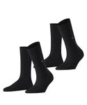 Burlington Women's Socks (Pack of 2), Black (Black 3000), 36-41