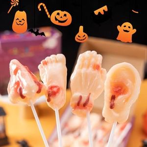 Halloween Horror Lollipops (1 box /16 pieces), individual packaging, festival candies, sweet taste, facial feature design, a gift for a Halloween party