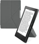 kwmobile Origami Case Compatible with Kobo Aura H2O Edition 1 Case - Slim PU Leather Cover with Stand - Anthracite