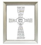 The Grandparent Gift Jesus Loves Me Frame for Baby's Baptism or Christening, silver frame