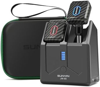 5.8Ghz Mini Wireless Guitar System with Portable Charging Case Wireless Transmitter and Receiver 4 Working Channel for Electric Guitar Digital Wind Instrument Wireless System Mini Device（Carbon Fiber）