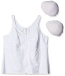 Amoena Women's Hannah Post-Surgery Front Close Camisole,White,Medium C/D (10/12)