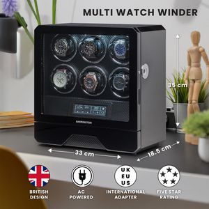 BARRINGTON 6-Watch Automatic Winder – Luxury Watch Storage Display