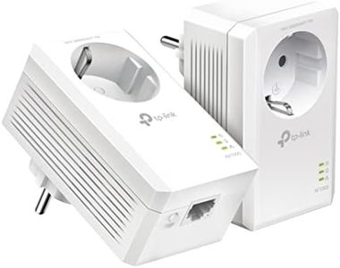 TP-Link TL-PA7019P KIT AV1000 Gigabit Powerline Adapter mit Steckdose (1x Gigabit Port, Plug und Play, energiesparend, kompatibel zu allen gängigen Powerline Adaptern) weiß