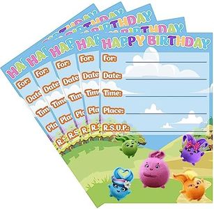 PC 10 Sunny Bunnies Invitation Cards For Birthday Party.