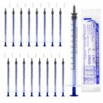 Scettar 80 Pcs Colostrum Collection Syringe, 1ml Syringes Colostrum Syringe With Caps Colostrum Collection Kit for Colostrum Harvesting Measuring Liquids Scientific Labs Pet Feeding