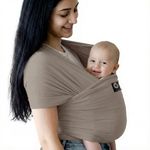 Havenhug Baby Carrier Wrap for Newborn to Toddler | Ergonomic M-Position Sling | Soft Cotton, Breathable & Stretchable | Hands-Free Babywearing (Warm Taupe)