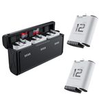 TELESIN 2 Pack Enduro Battery and 3-Slot Battery Charger for Go Pro Hero 12 11 10 9, Battery Low Temperature Suitable, Pocket Size Charger, Fast Charging, with 2 TF Card Storage, Accessories