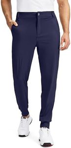 Soothfeel Men's Golf Joggers Pants with 5 Pockets Slim Fit Stretch Sweatpants Running Travel Dress Work Pants for Men, 03-Navy, Small