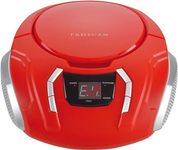 Sylvania Portable CD Boombox with AM/FM Radio (Red)