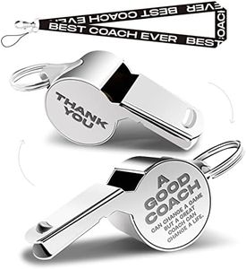 Whistles with Lanyard, Coach Whistle, Football Gifts, Football Soccer Hockey Basketball Volleyball Baseball Coach Gifts for Men Women Teacher Thank You Cheer Coach Gift – Good Coach Can Change A Game