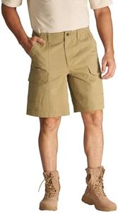 CHRONOLINE Men’s Work Shorts Regular Fit Cotton Workwear Utility Cargo Shorts with Pockets 2026 Spring Summer Casual Shorts, Light Khaki, 40
