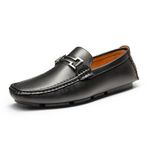 Bruno Marc Men's Leather Slip On Driving Penny Loafers Shoes Hugh-01 Black Size 11 M US