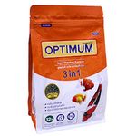 Foodie Puppies Optimum 3 in 1 Premium Formula Fish Food - (12% - 400 gm) for Carp, Goldfish and Cichlid Spirulina 12%, 3in1 Floating, Sinking and Color-Enhancing Small Pellet with Free Key Ring