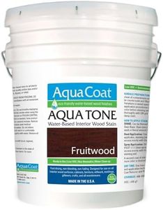 Aqua Coat Aqua Tone Water-Based Wood Stain (5-Gallon, Fruitwood)