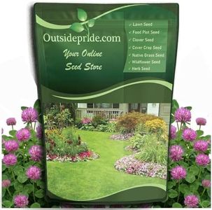 Outsidepride Perennial Red Clover Seeds - 5 lbs. Self-Seeding, Nitrocoated, Inoculated Clover Seeds for Lawn, Yard, Forage, Pasture, Hay, Nitrogen Fixation, Soil Improvement & Crop Rotation Programs