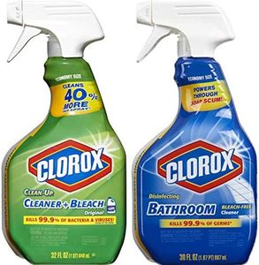 clorox Clean-Up All Purpose Cleaner with Bleach, Original, 32 Ounce Disinfecting Bathroom Cleaner, Bleach Free, 30 Ounce