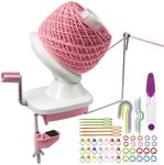 Essovee Yarn Ball Winder, Efficiently Yarn Cake Winder with Lower Noise for Crochet Knitting Combo Easy Installation 3.5 oz Portable Spinner for Crocheting