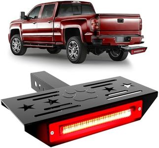 VKU Hitch Step with Light 108 LED Brake Lighting(6 Models) Fit 2" Receiver Steel Construction Powder Matte Coated Towing Hitch Step for Trucks Chevy Ford Toyota GMC Dodge RAM Jeep ATVs SUVs Vans