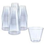 5 oz Clear Plastic Cups | Small Disposable Cups | Old Fashioned Tumblers | 200 Pack | Beverage Party Cups | Hard Plastic Drinking Cups | Ideal for Wine, Cocktails & Punch [Drinket]