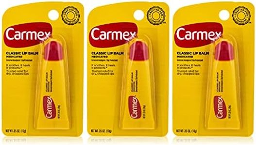 Carmex Lip Balm Tube Classic Medicated 0.35 Ounce 3 Count (10.3ml)