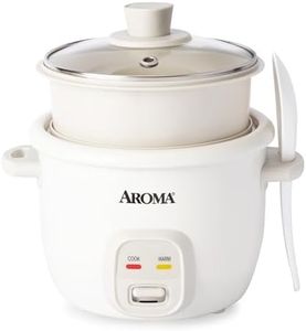 AROMA® CoreCoat Rice Cooker with Pop-Up Food Steaming Basket (4 Cups Cooked, 2 Cups Uncooked)