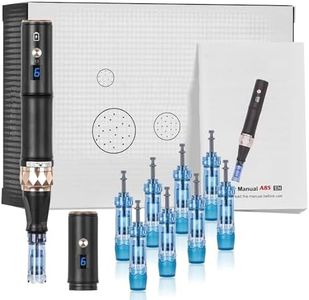 Dr.pen A8S, Professionnel Microneedling Pen avec 18 Aiguilles (14x12 Pin+4x36 Pin) Dermapen Pour le Visage, le Corps et la Croissance des Cheveux, 6 Niveaux de Vitesse et Profondeur Réglable de 0-2,5