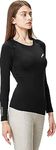 JUST RIDER Womens Compression Top Slim Fit T-Shirt For Gym Sports Yoga Swimming Running Full Sleeve (Xl), Black