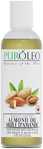PUROLEO Sweet Almond Oil 4 Fl Oz/120 ML (Packed In Canada) Pure Almond Oil for Skin, Hair, & Body | Organic Carrier Oil & Body Oils For Women | Almond Butter Hair Oil, Body Oil, Baby Oil, Massage Oil huiles essentielles Amande Douce Huile Massage