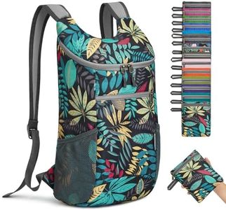 G4Free Lightweight Packable Shoulder Backpack Hiking Daypacks Small Casual Foldable Camping Outdoor Bag 11L(Blue Leaf)