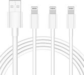 VNSMABIIT Apple USB to Lightning Cable 3Pack iPhone Charger Cable 1M MFi Certified iP Lead Fast Charging Cables for iPhone 14/13/12/11/11ProMax/X/XS/XR/XS Max/8/7/6 for iPad (1M White)