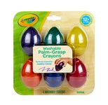 Crayola My First Palm Grip Crayons, Coloring for Toddlers, 6ct